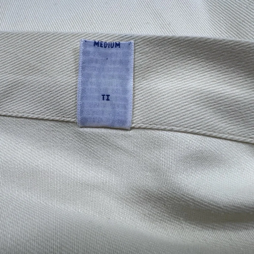 Ralph Lauren Navy label Polo logo long sleeve butter yellow shirt‎ Med Vintage